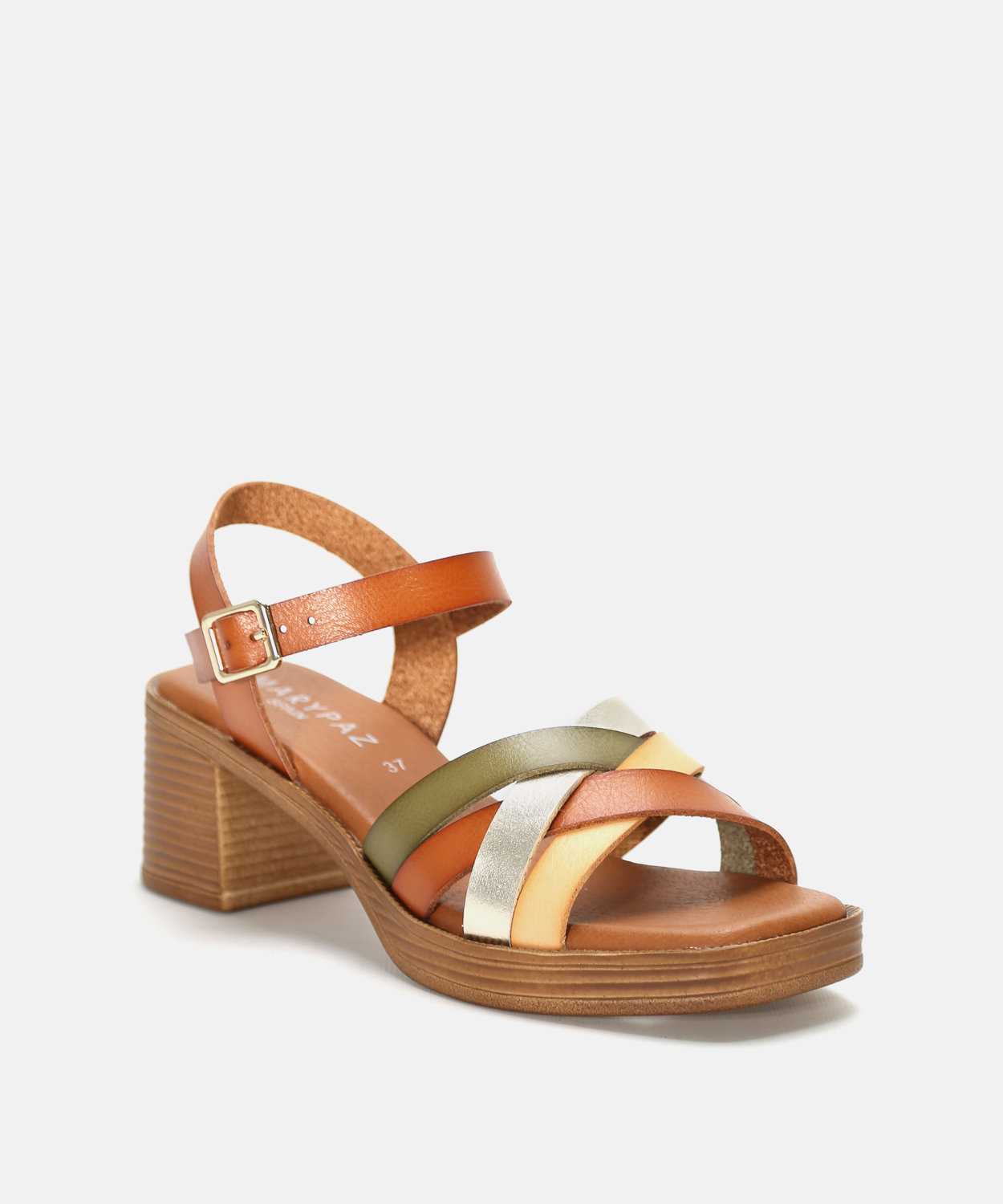 Sapato de salto com tiras cruzadas image number null